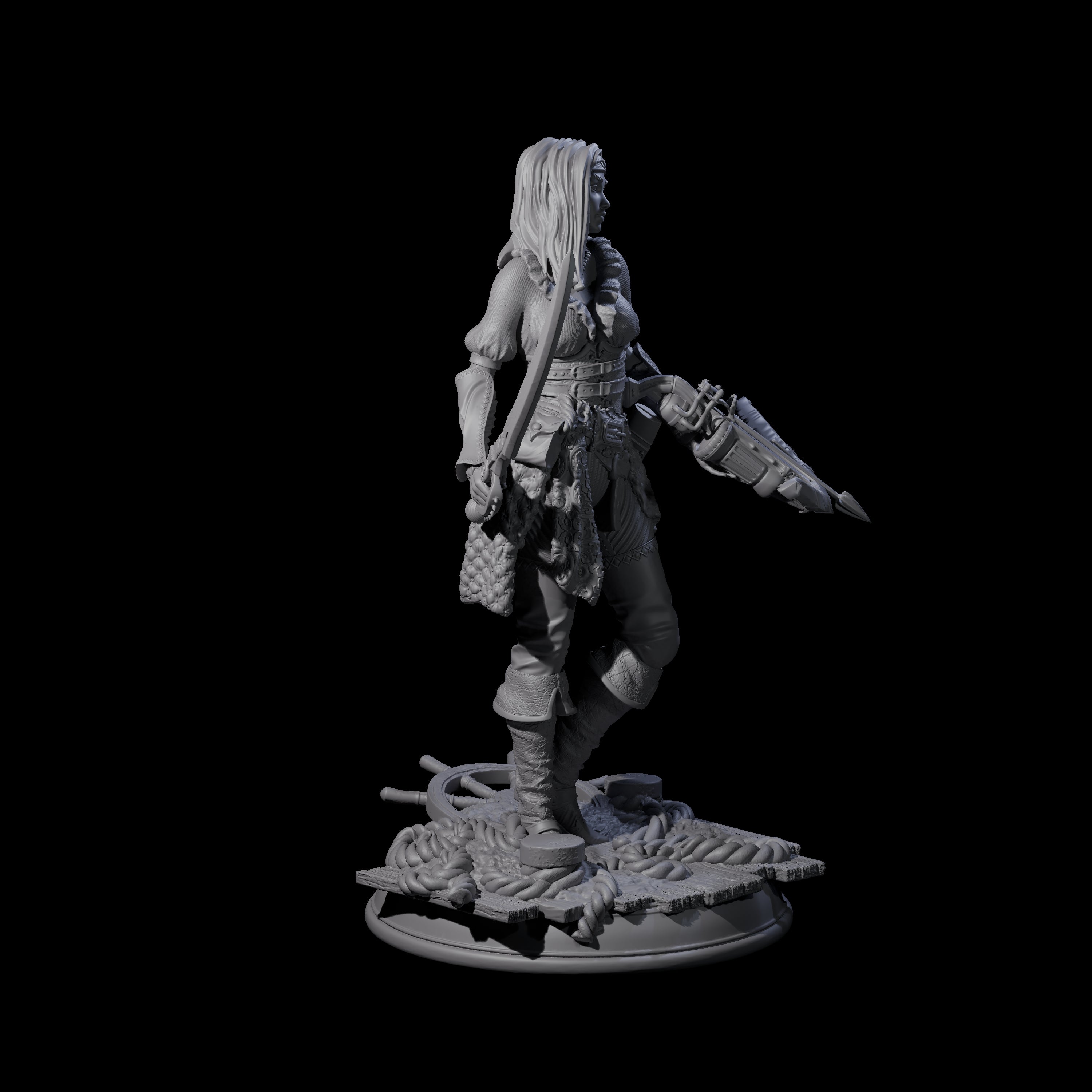 Bloodletter Pirate Miniature for Dungeons and Dragons, Pathfinder or other TTRPGs