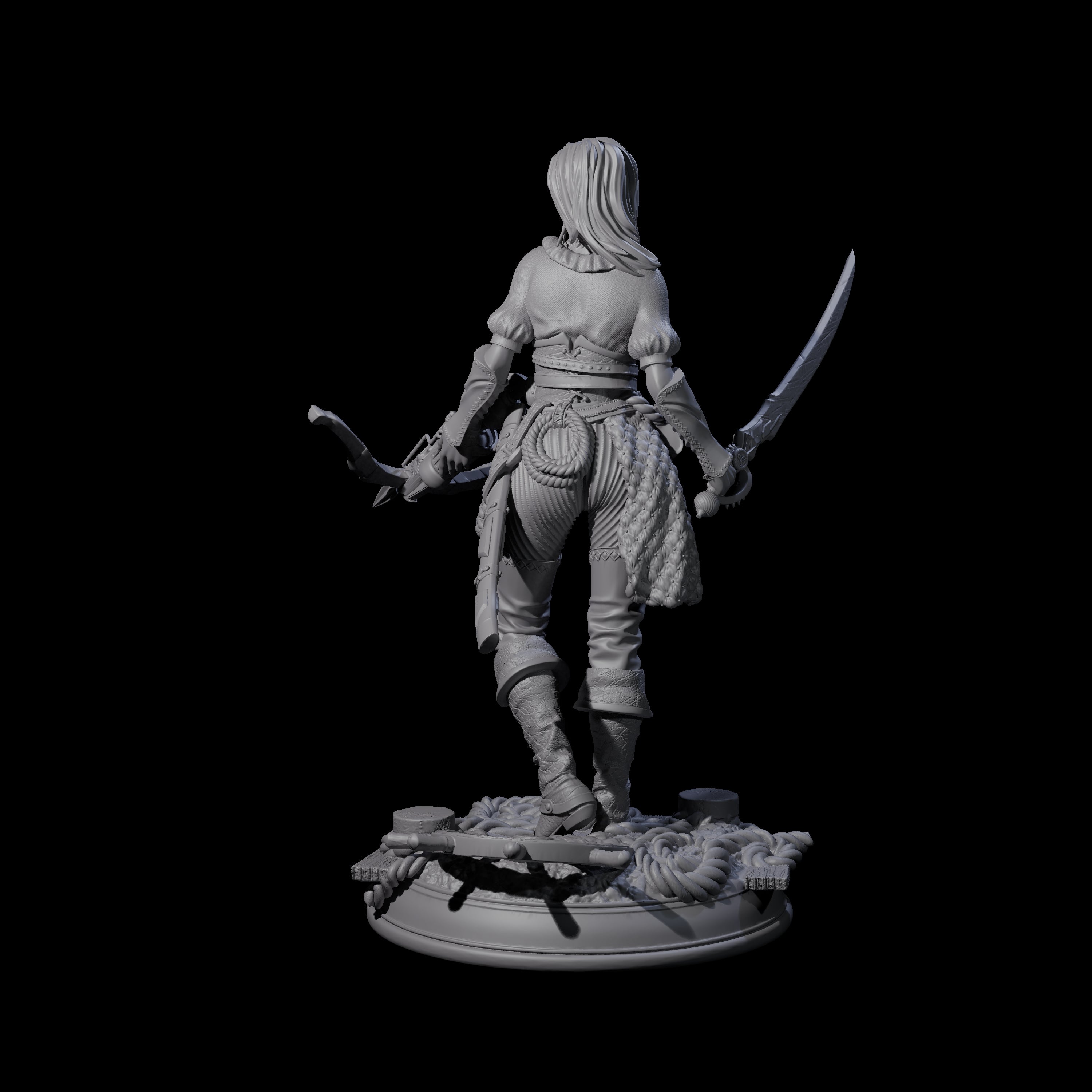 Bloodletter Pirate Miniature for Dungeons and Dragons, Pathfinder or other TTRPGs