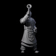 Blowing Chinese Musician Miniature for Dungeons and Dragons, Pathfinder or other TTRPGs