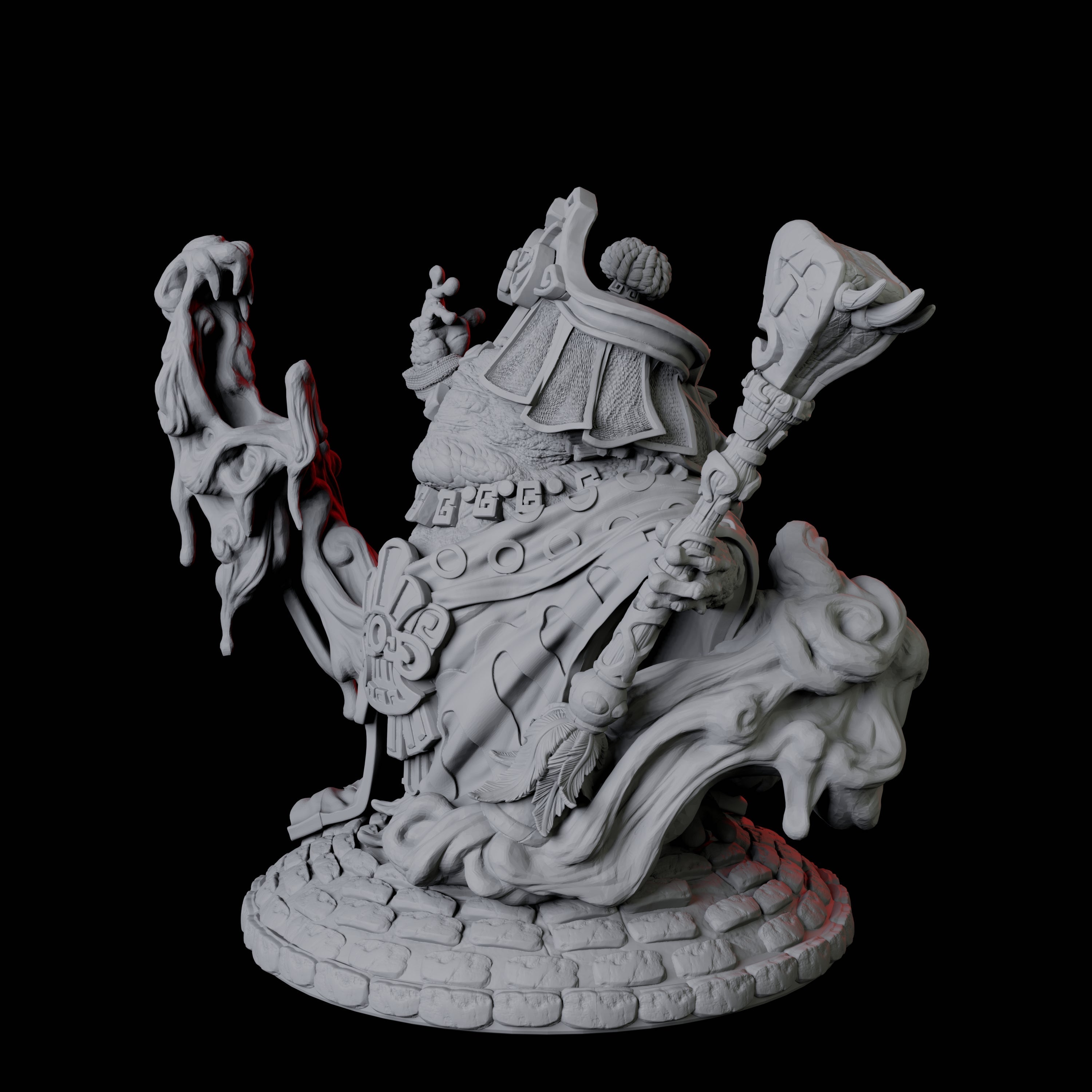 Boggard Priestess B Miniature for Dungeons and Dragons, Pathfinder or other TTRPGs