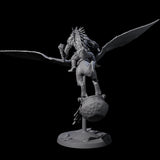 Boiling Lizardfolk Pteranodon Rider A Miniature for Dungeons and Dragons, Pathfinder or other TTRPGs