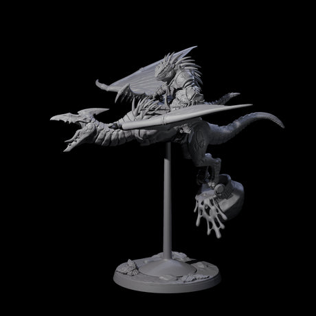 Boiling Lizardfolk Pteranodon Rider A Miniature for Dungeons and Dragons, Pathfinder or other TTRPGs
