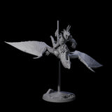 Boiling Lizardfolk Pteranodon Rider B Miniature for Dungeons and Dragons, Pathfinder or other TTRPGs