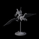 Boiling Lizardfolk Pteranodon Rider B Miniature for Dungeons and Dragons, Pathfinder or other TTRPGs