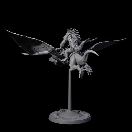 Boiling Lizardfolk Pteranodon Rider C Miniature for Dungeons and Dragons, Pathfinder or other TTRPGs