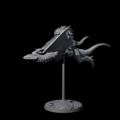 Boiling Lizardfolk Pteranodon Rider C Miniature for Dungeons and Dragons, Pathfinder or other TTRPGs