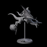 Boiling Lizardfolk Pteranodon Rider D Miniature for Dungeons and Dragons, Pathfinder or other TTRPGs