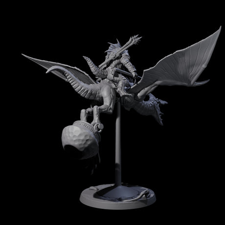 Boiling Lizardfolk Pteranodon Rider D Miniature for Dungeons and Dragons, Pathfinder or other TTRPGs