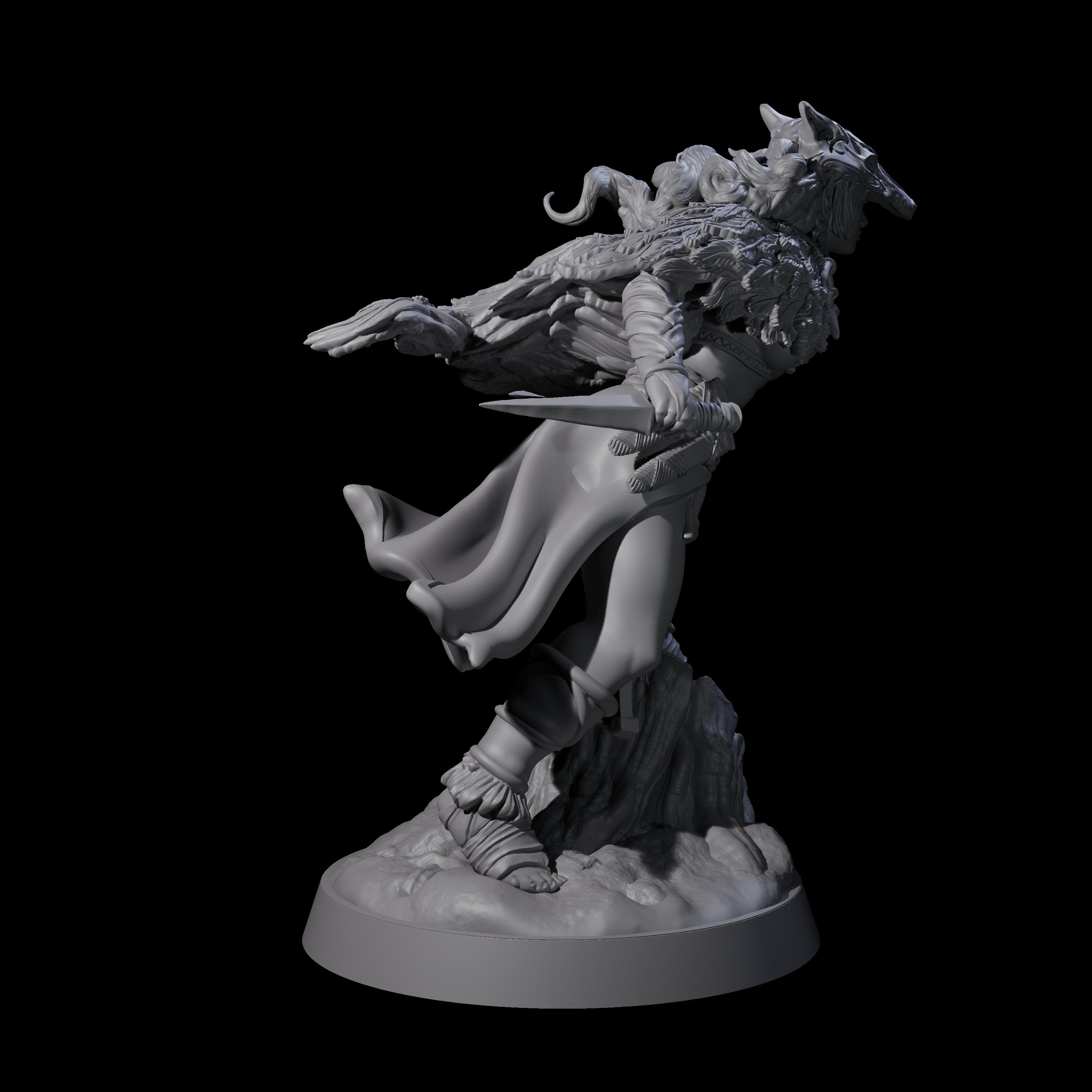 Bold Forest Hunter Miniature for Dungeons and Dragons, Pathfinder or other TTRPGs