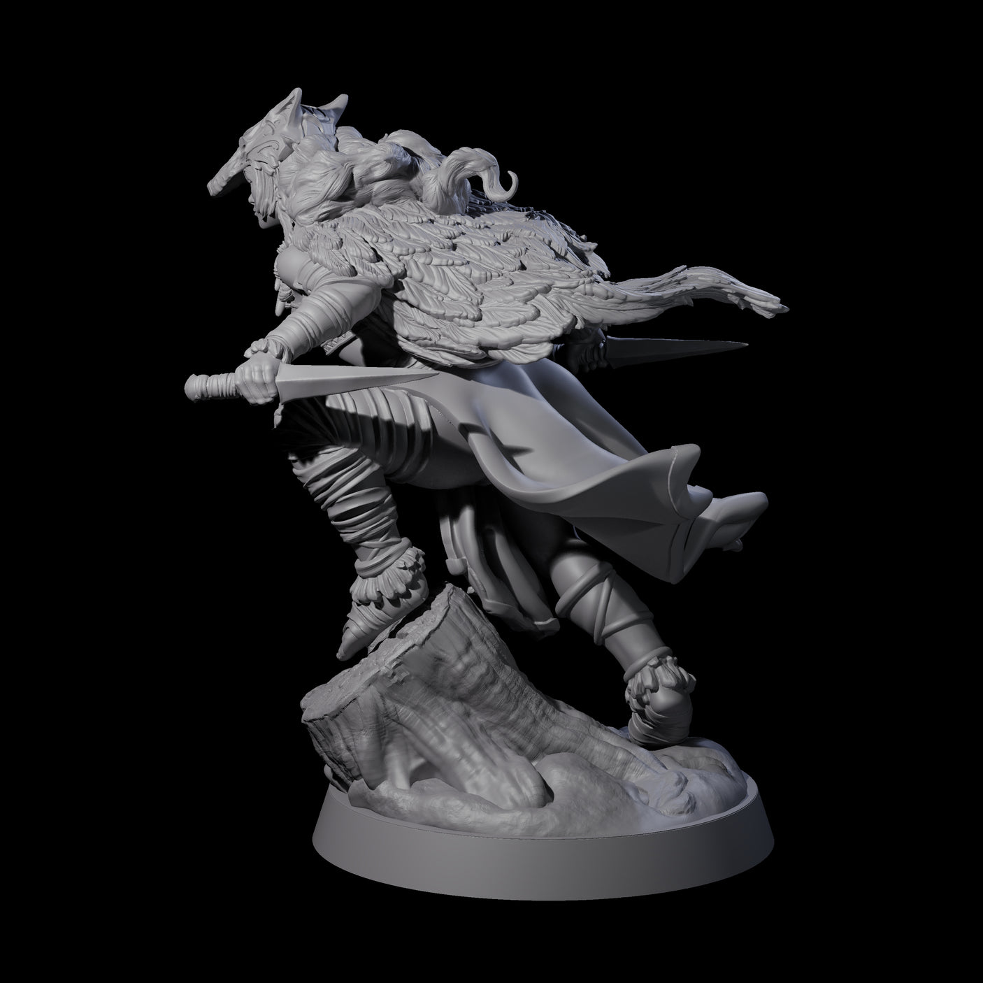 Bold Forest Hunter Miniature for Dungeons and Dragons, Pathfinder or other TTRPGs