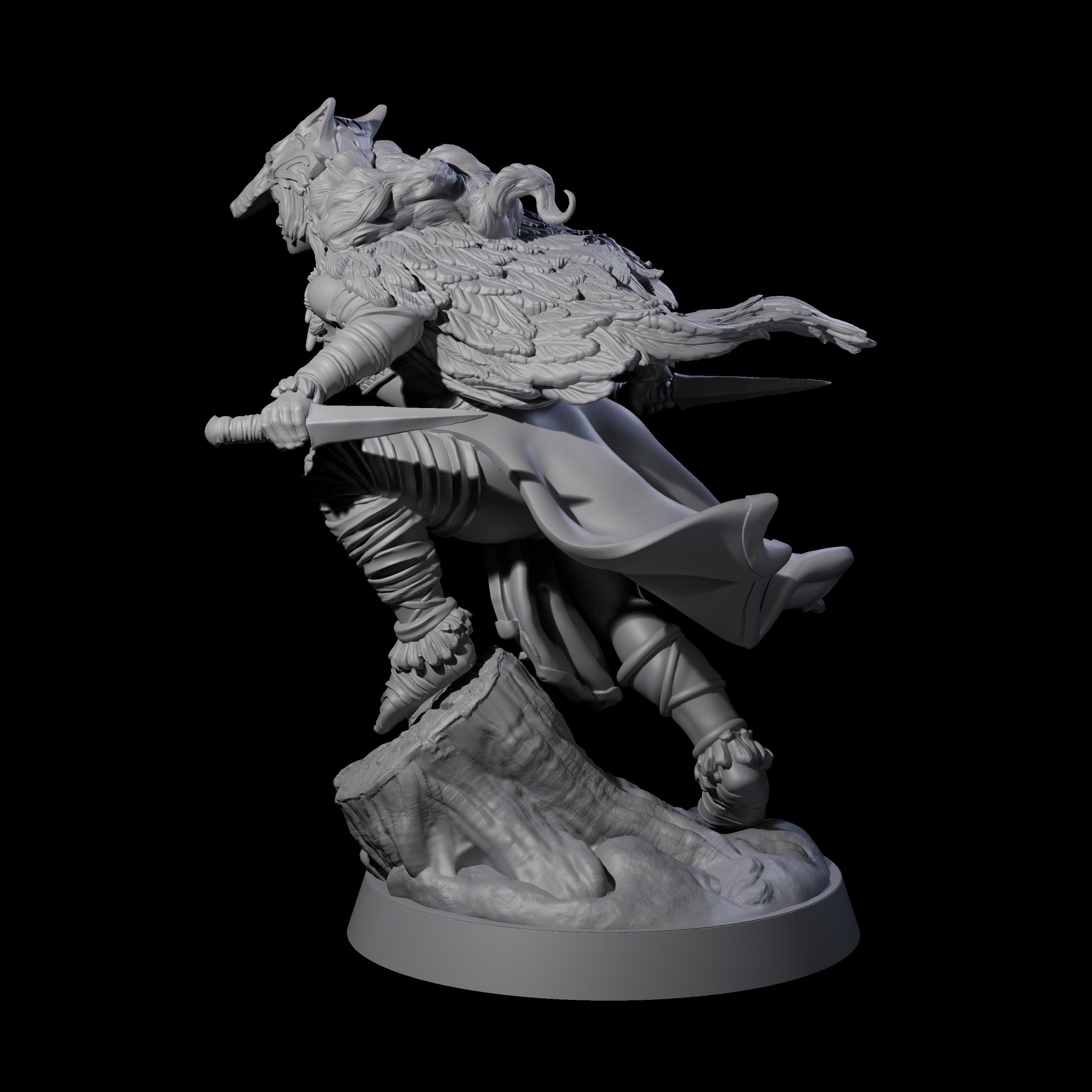 Bold Forest Hunter Miniature for Dungeons and Dragons, Pathfinder or other TTRPGs