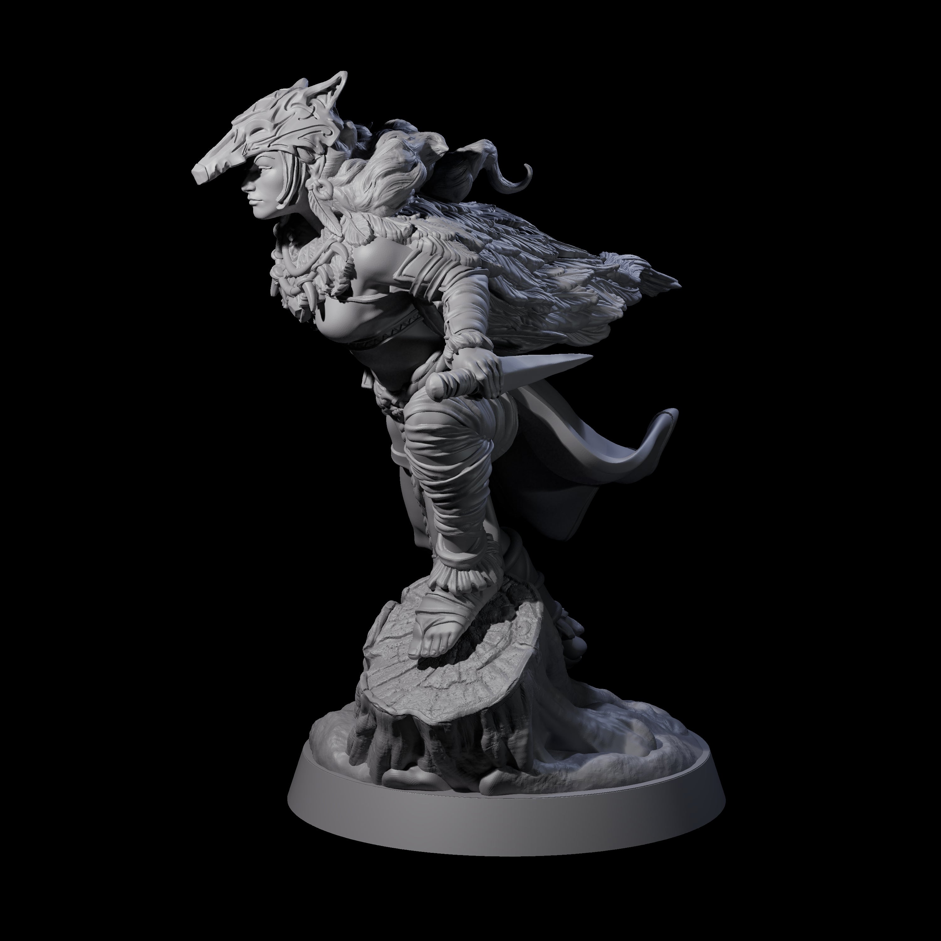 Bold Forest Hunter Miniature for Dungeons and Dragons, Pathfinder or other TTRPGs