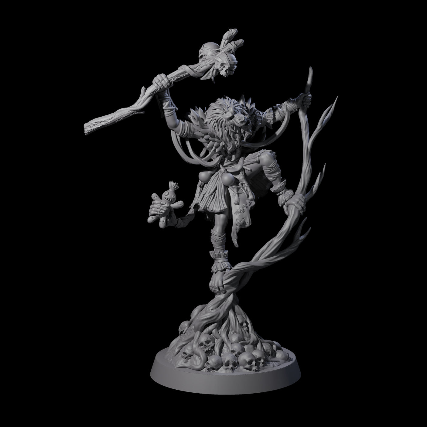 Bonkers Hadozee Druid Miniature for Dungeons and Dragons, Pathfinder or other TTRPGs