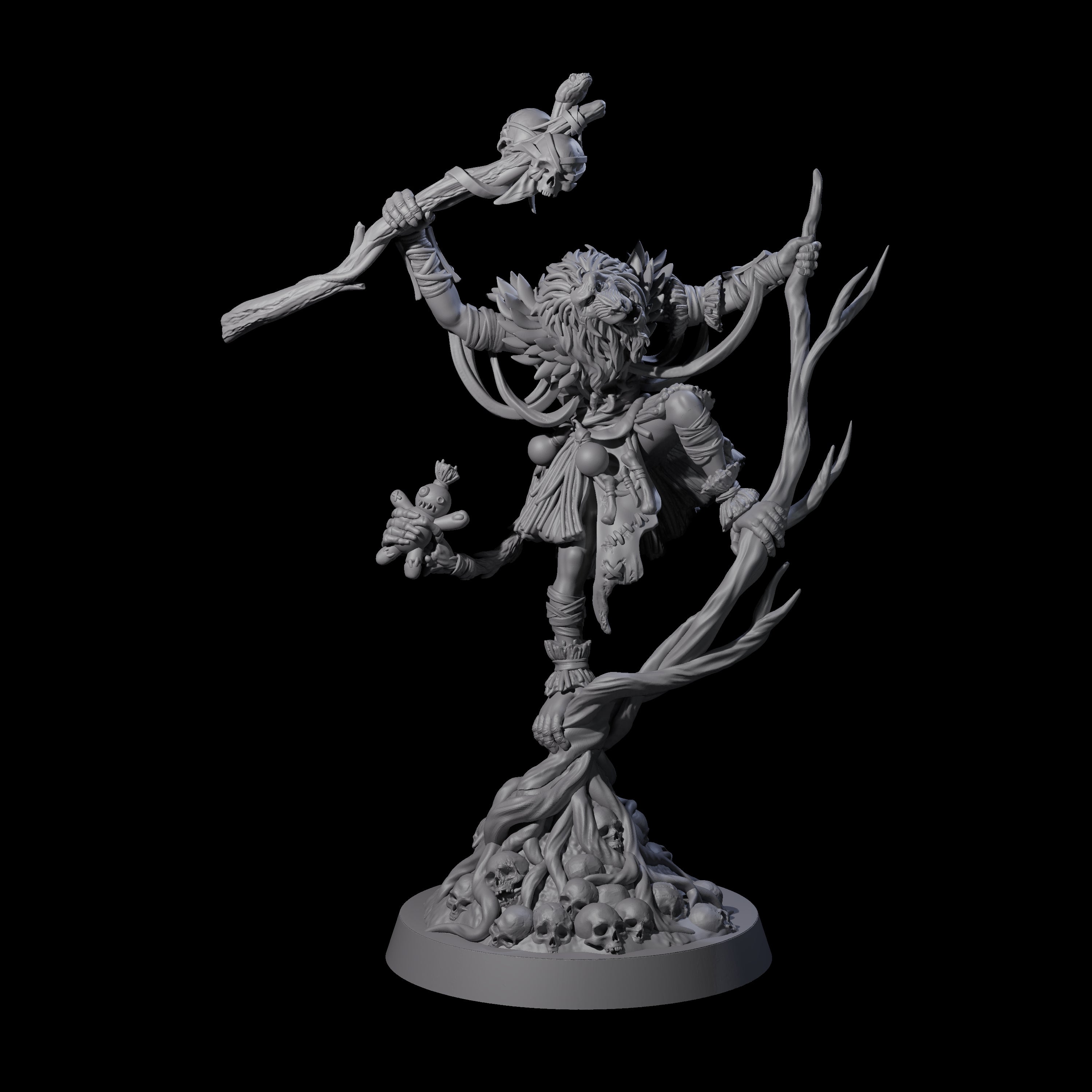 Bonkers Hadozee Druid Miniature for Dungeons and Dragons, Pathfinder or other TTRPGs