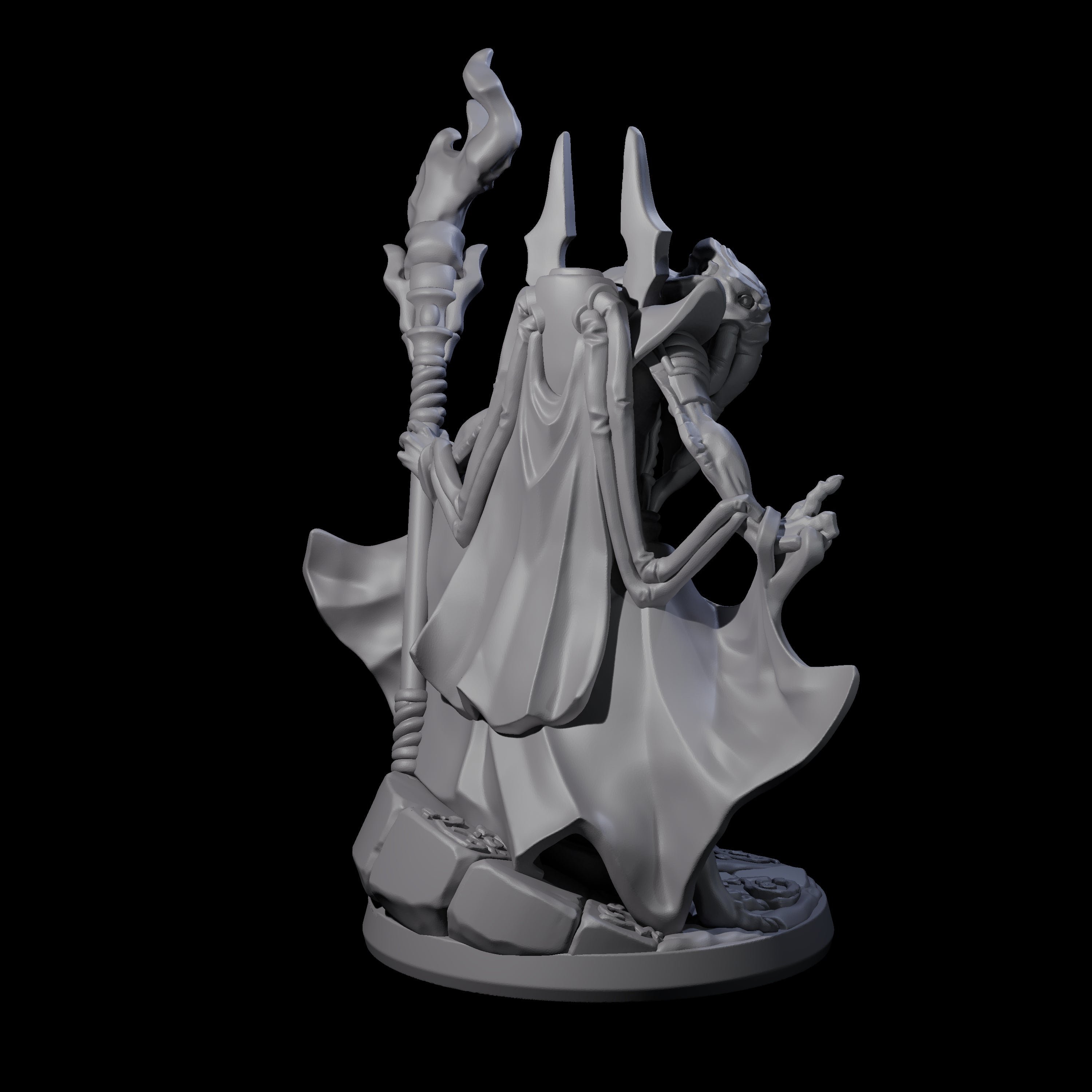 Bony Mind Flayer A Miniature for Dungeons and Dragons, Pathfinder or other TTRPGs