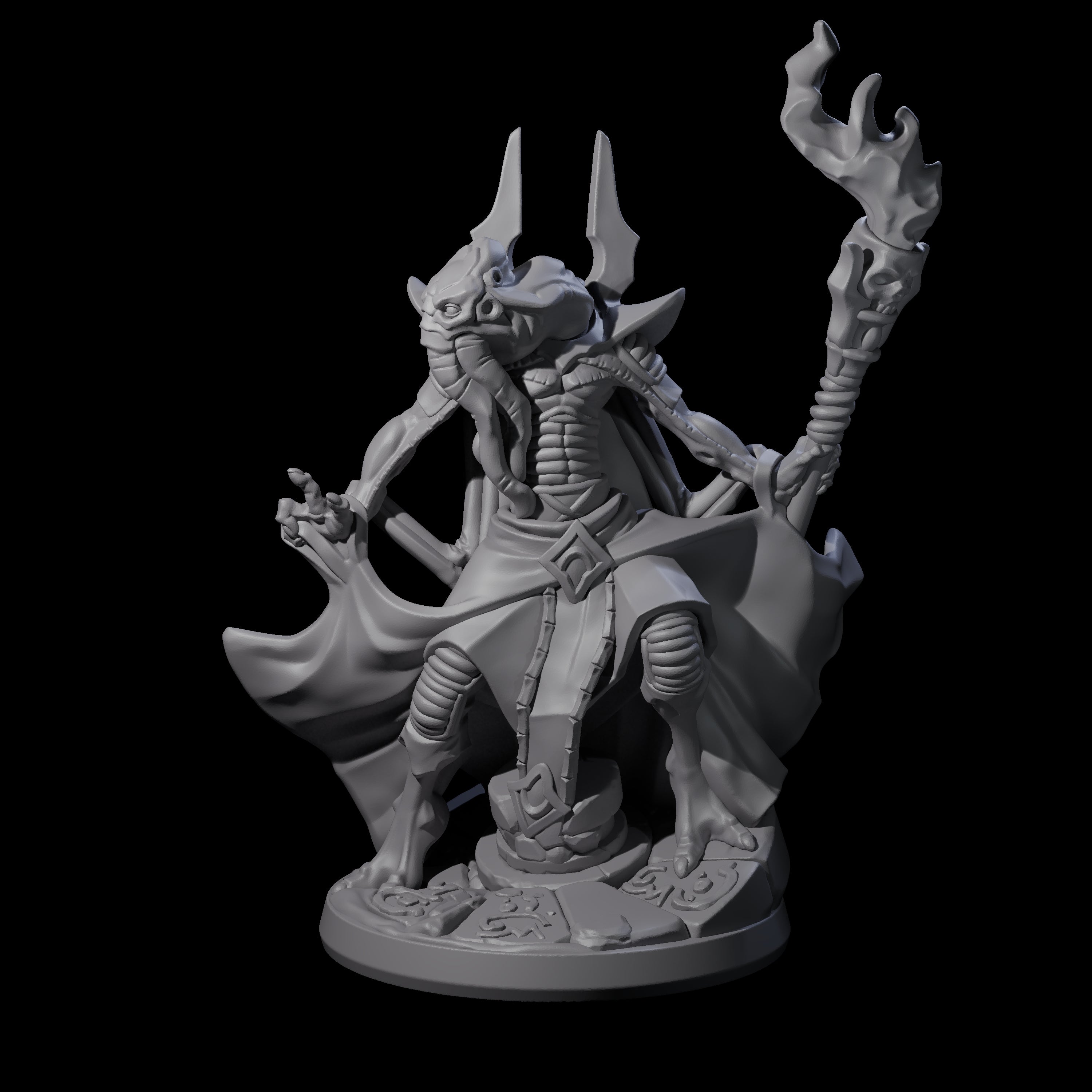 Bony Mind Flayer A Miniature for Dungeons and Dragons, Pathfinder or other TTRPGs