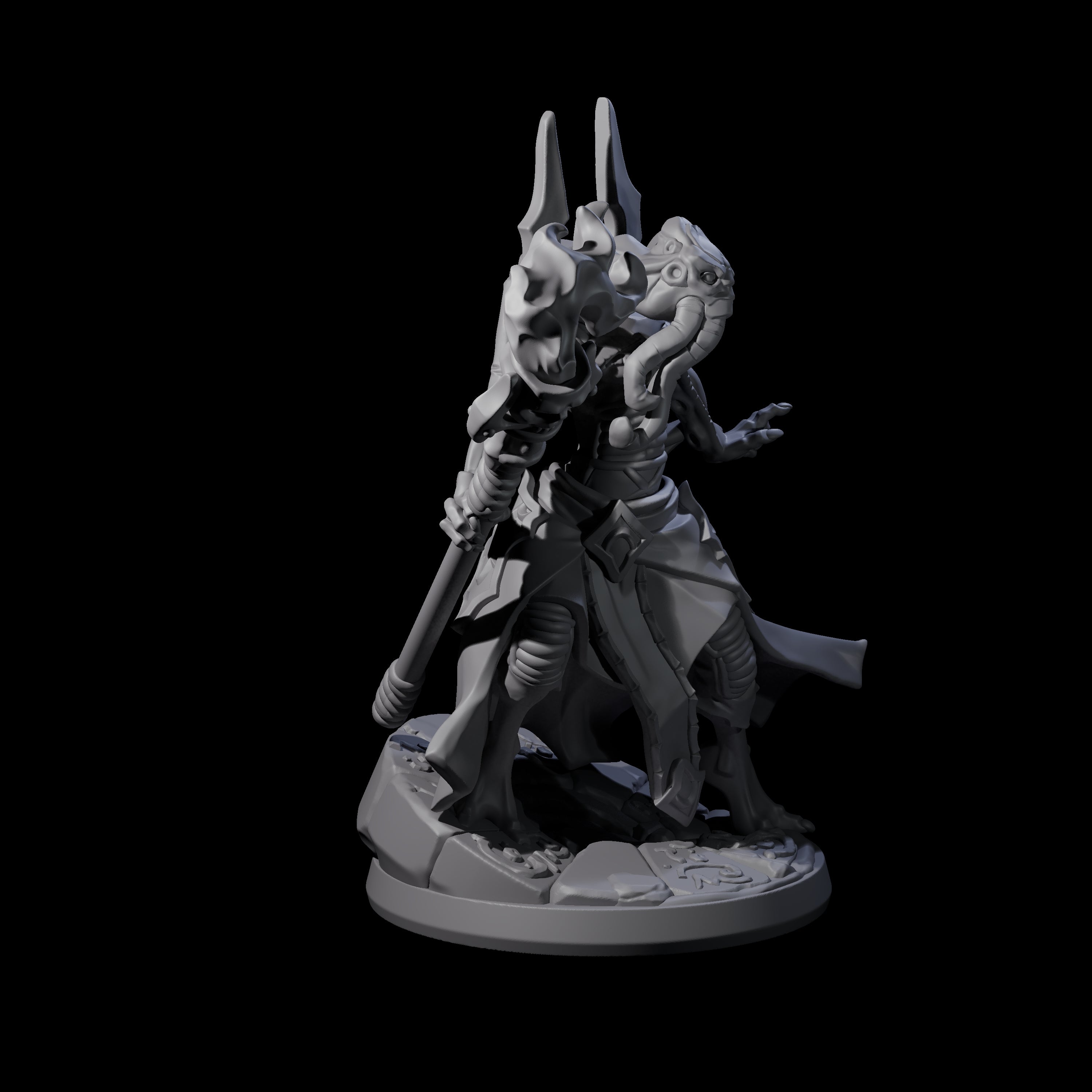 Bony Mind Flayer A Miniature for Dungeons and Dragons, Pathfinder or other TTRPGs