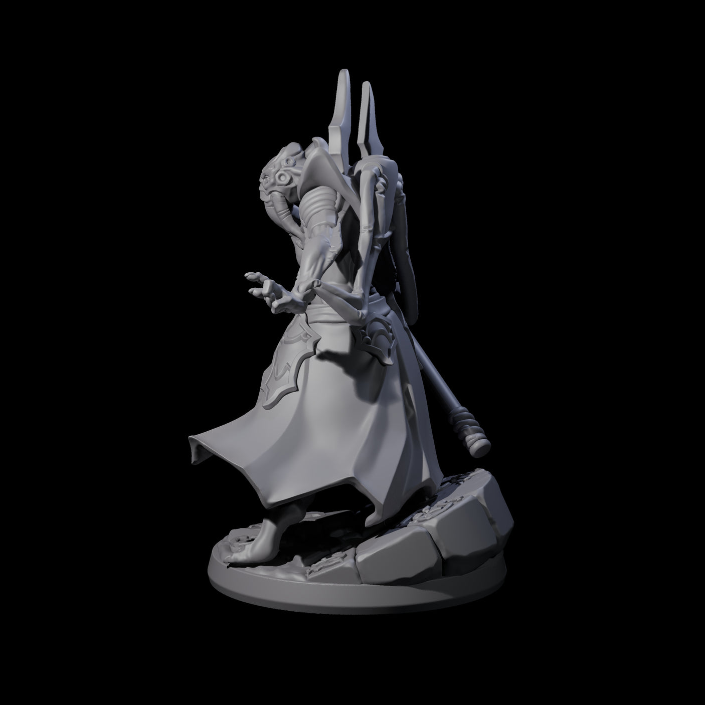 Bony Mind Flayer A Miniature for Dungeons and Dragons, Pathfinder or other TTRPGs