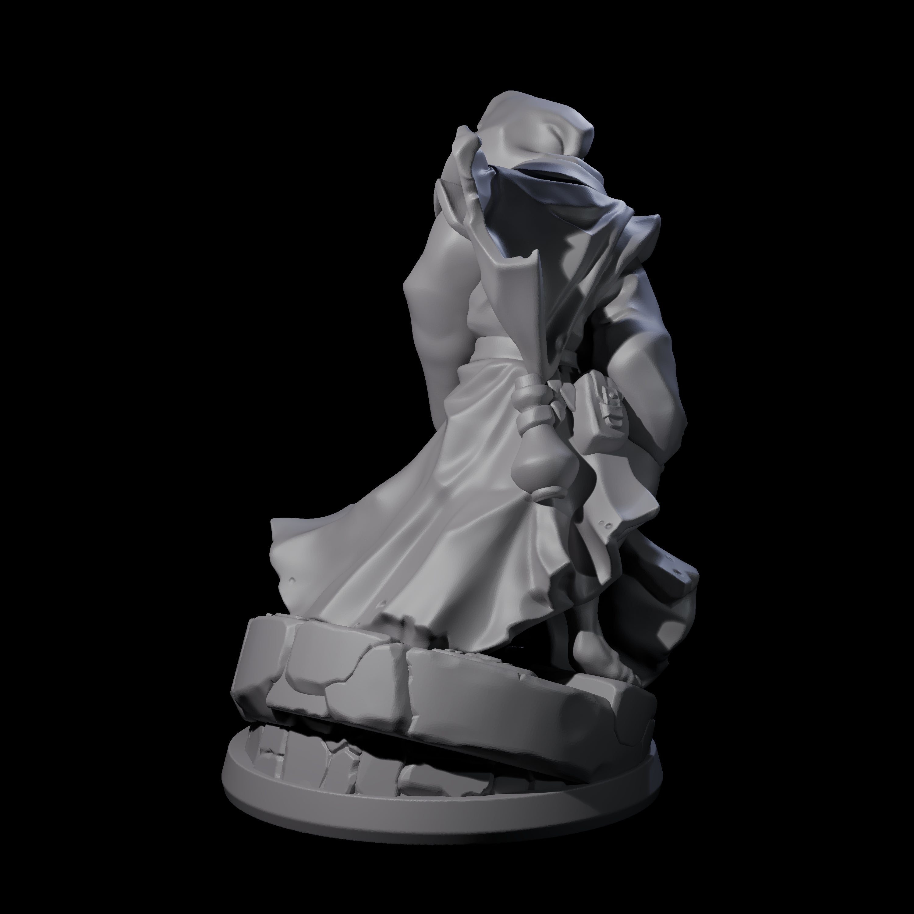 Bony Mind Flayer B Miniature for Dungeons and Dragons, Pathfinder or other TTRPGs