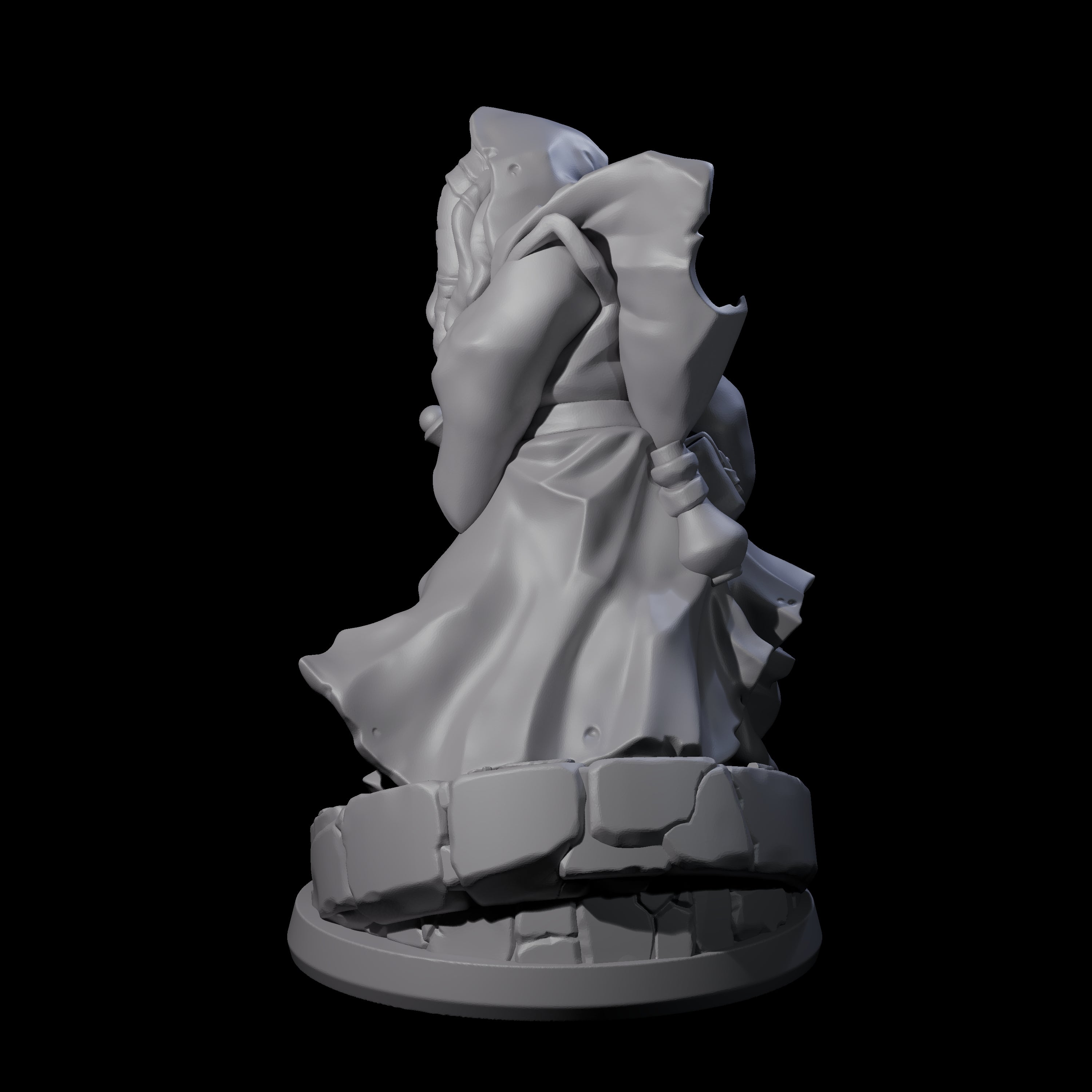 Bony Mind Flayer B Miniature for Dungeons and Dragons, Pathfinder or other TTRPGs