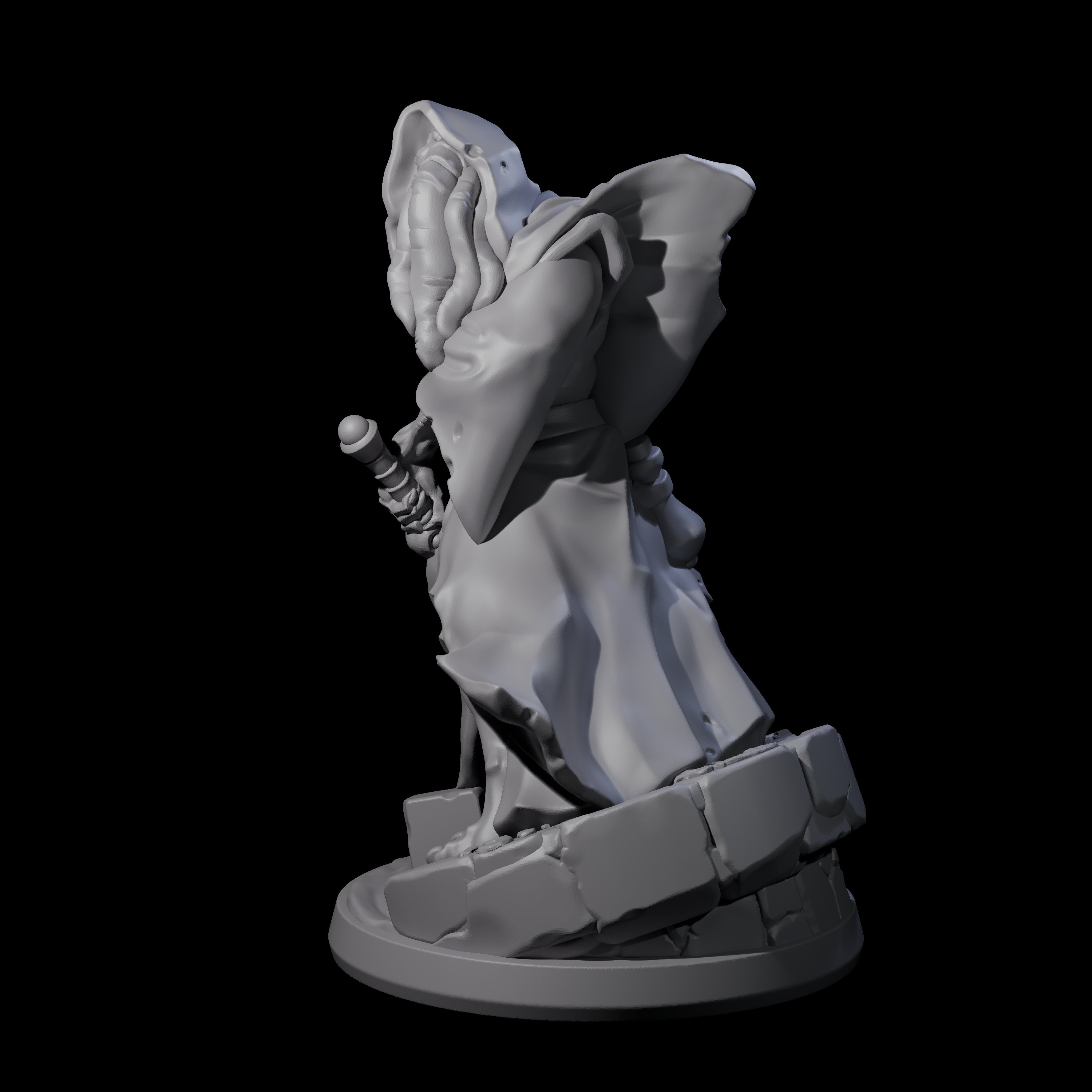 Bony Mind Flayer B Miniature for Dungeons and Dragons, Pathfinder or other TTRPGs