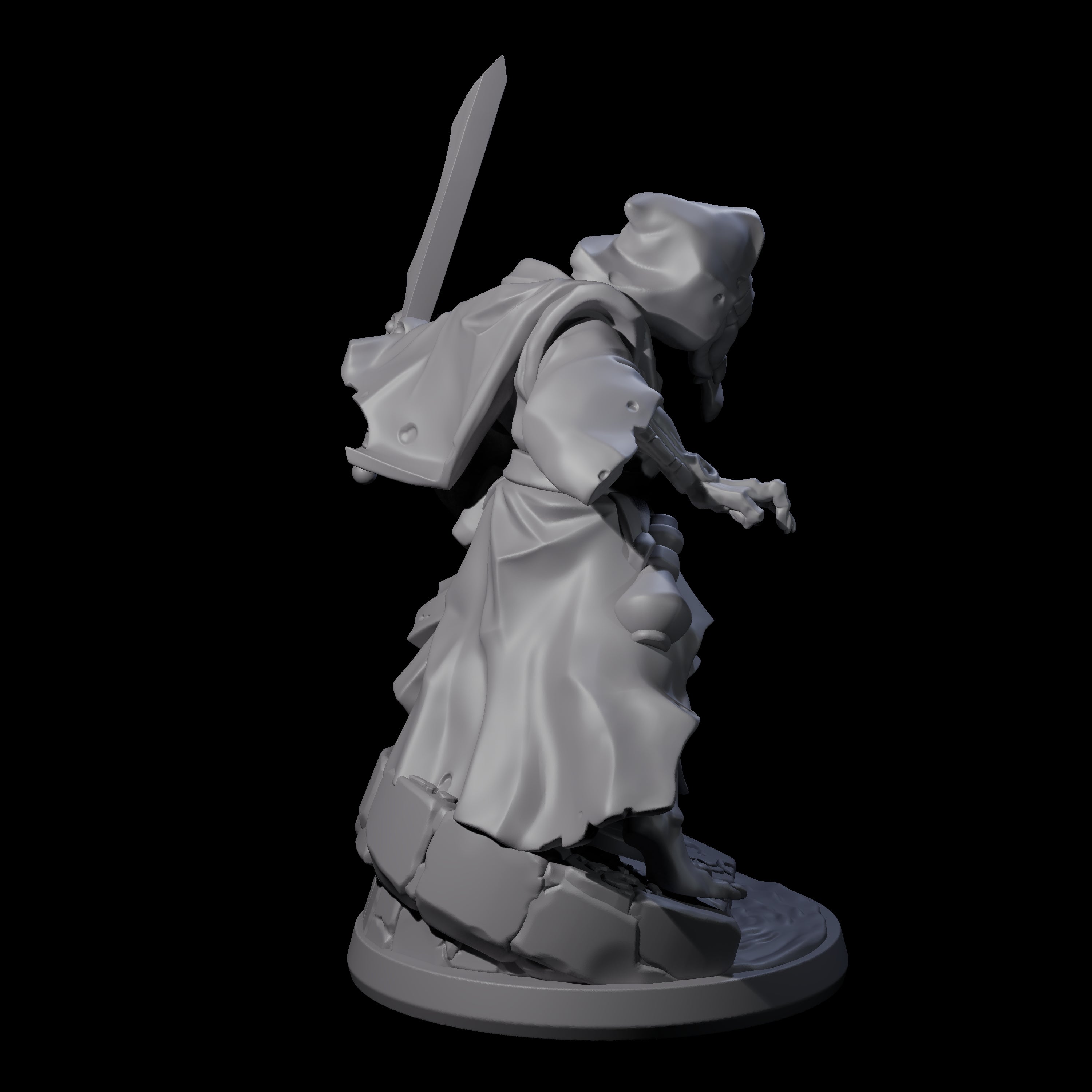 Bony Mind Flayer B Miniature for Dungeons and Dragons, Pathfinder or other TTRPGs