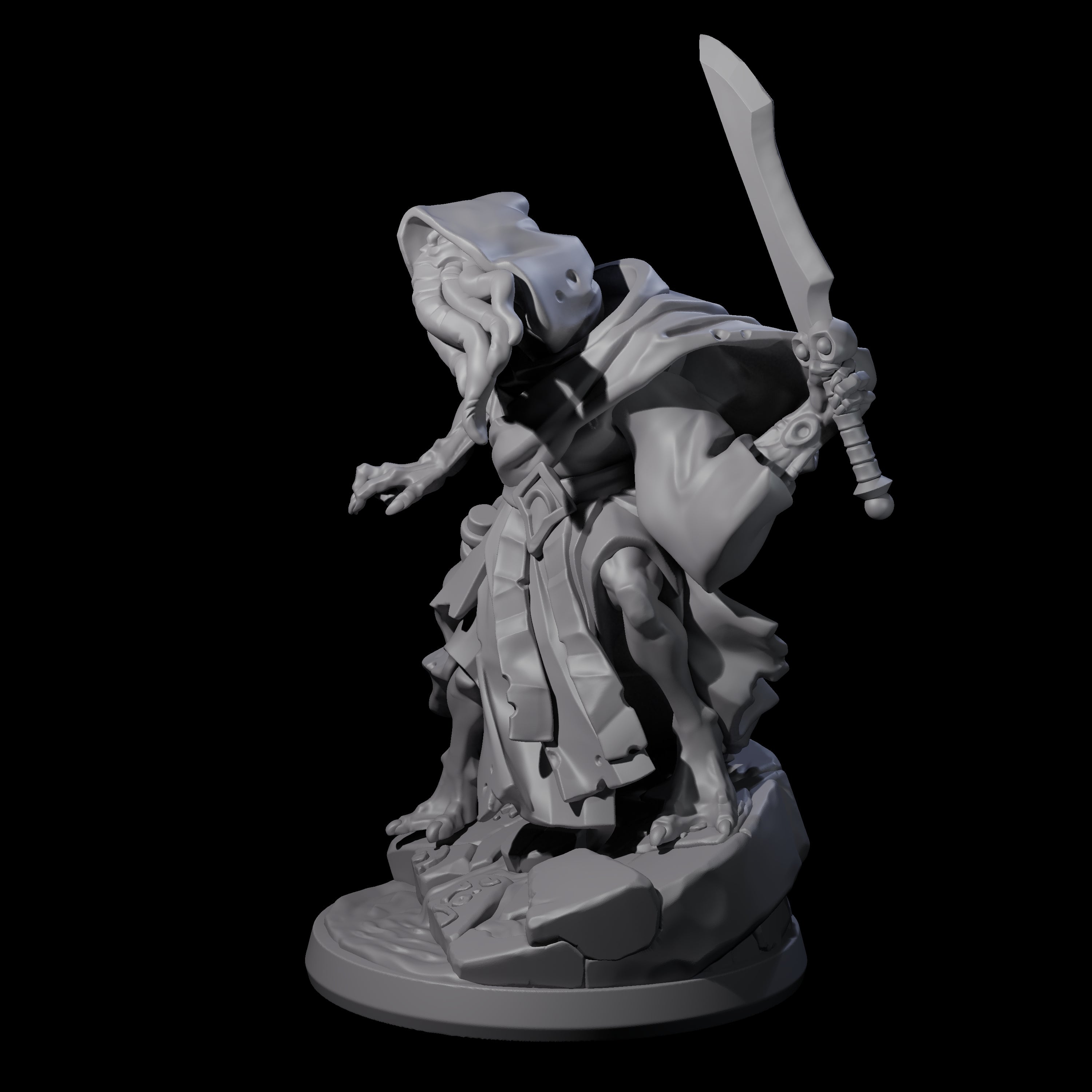 Bony Mind Flayer B Miniature for Dungeons and Dragons, Pathfinder or other TTRPGs