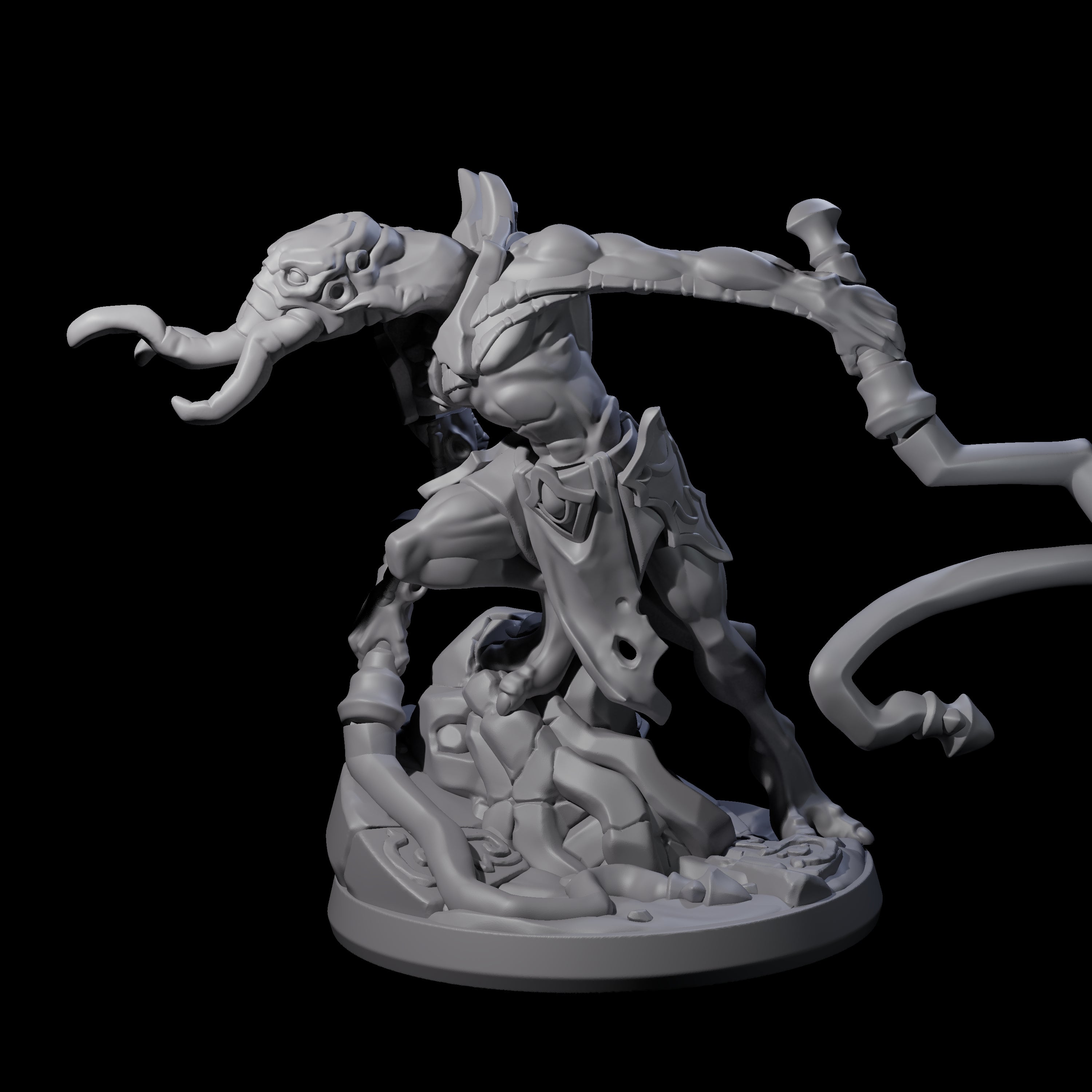 Bony Mind Flayer C Miniature for Dungeons and Dragons, Pathfinder or other TTRPGs