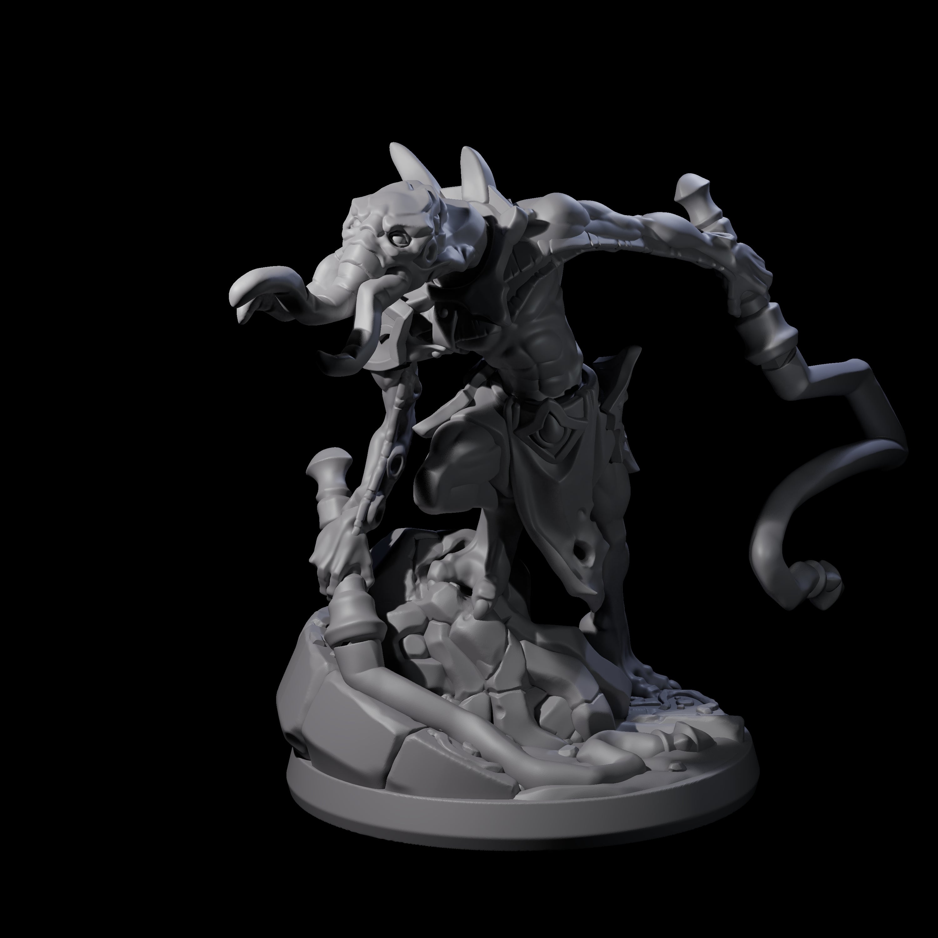Bony Mind Flayer C Miniature for Dungeons and Dragons, Pathfinder or other TTRPGs