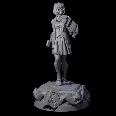 Bookish Human Scholar Miniature for Dungeons and Dragons, Pathfinder or other TTRPGs