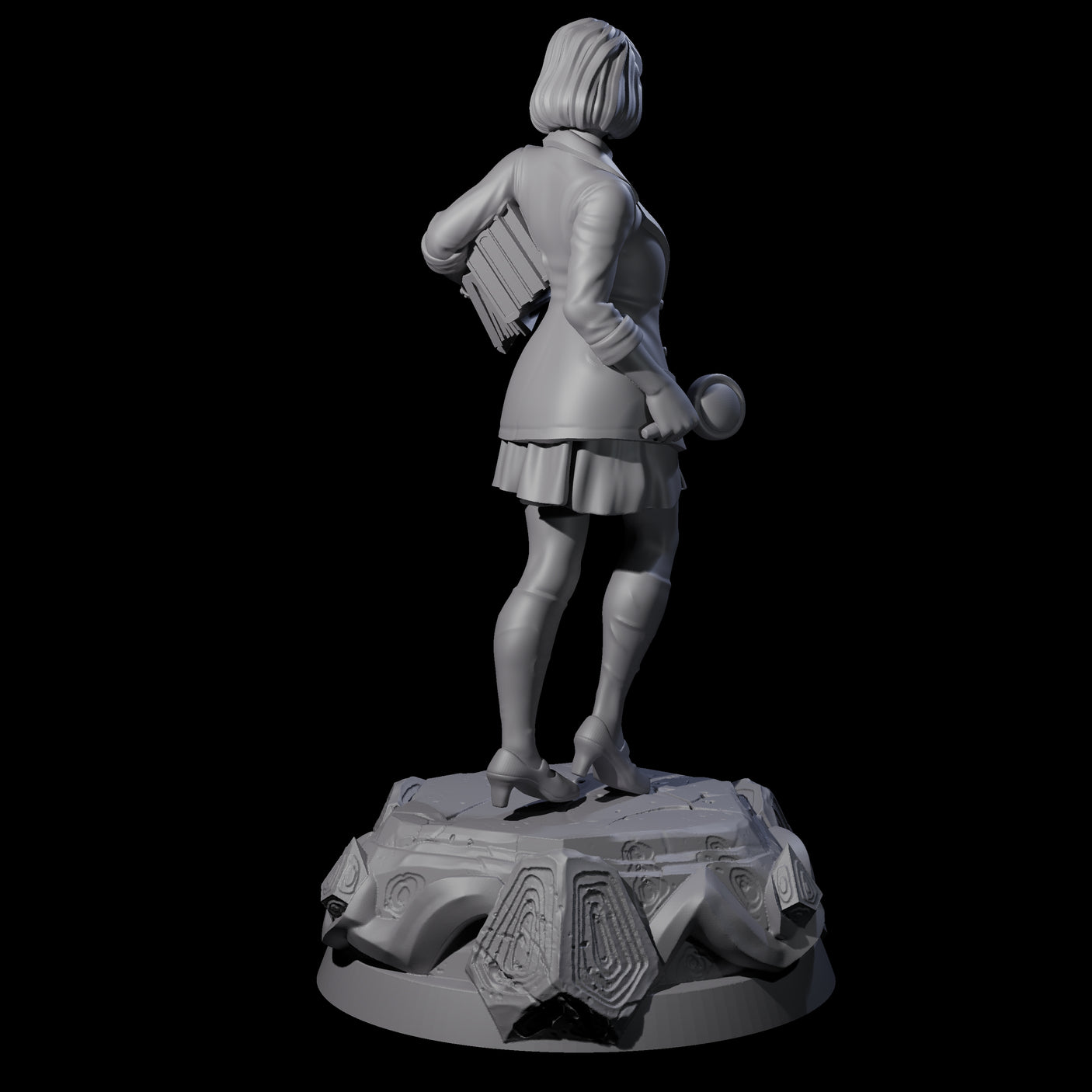 Bookish Human Scholar Miniature for Dungeons and Dragons, Pathfinder or other TTRPGs