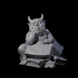 Bookworm Imp Scholar Miniature for Dungeons and Dragons, Pathfinder or other TTRPGs