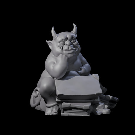 Bookworm Imp Scholar Miniature for Dungeons and Dragons, Pathfinder or other TTRPGs