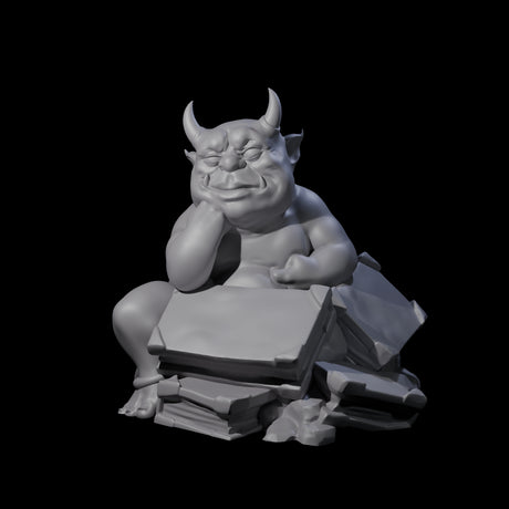 Bookworm Imp Scholar Miniature for Dungeons and Dragons, Pathfinder or other TTRPGs