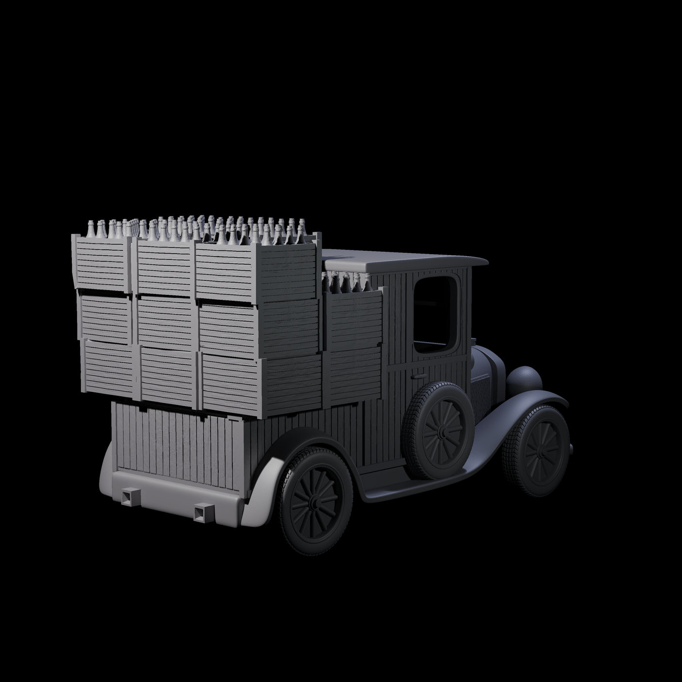 Bootlegger Ford T Car Miniature for Dungeons and Dragons, Pathfinder or other TTRPGs