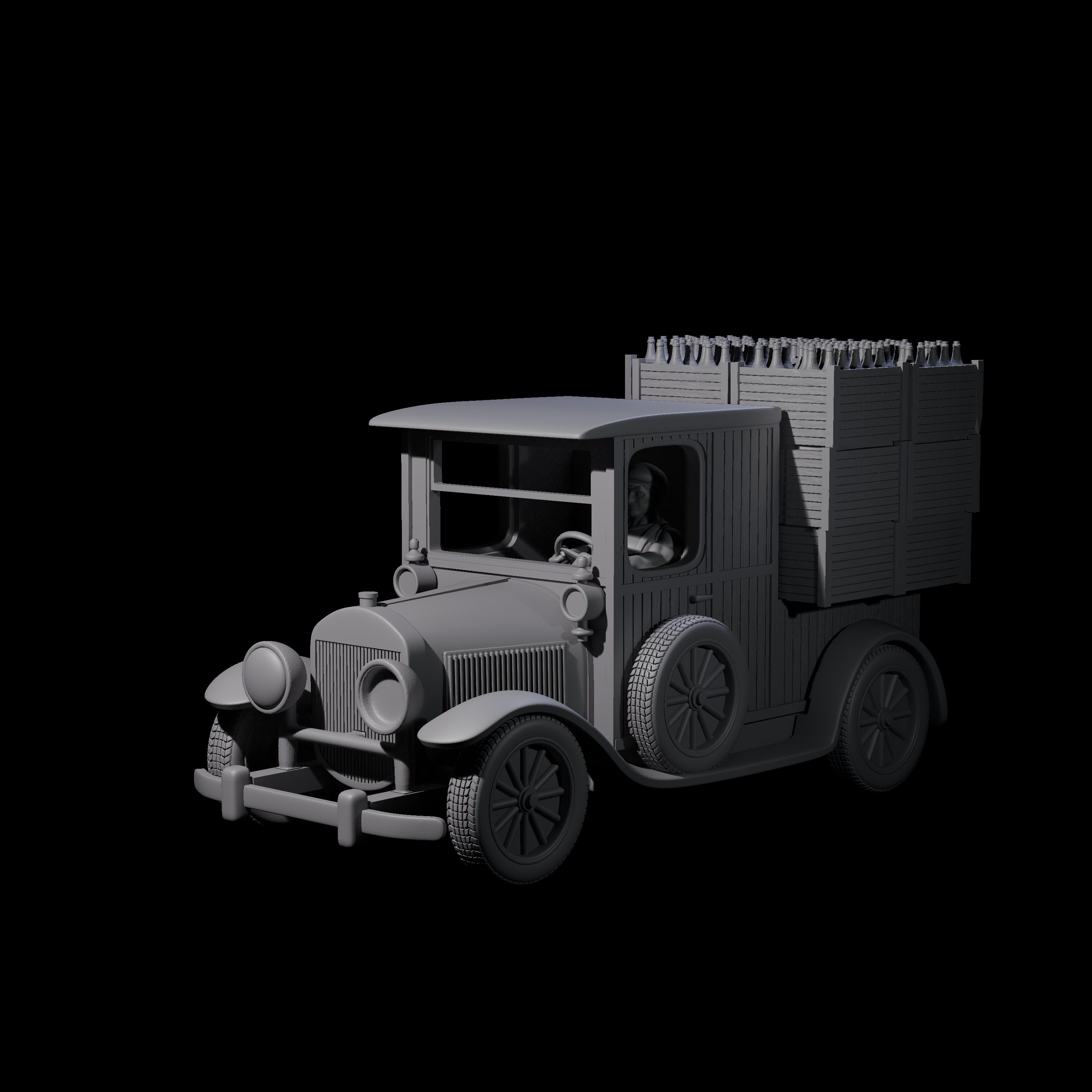 Bootlegger Ford T Car Miniature for Dungeons and Dragons, Pathfinder or other TTRPGs