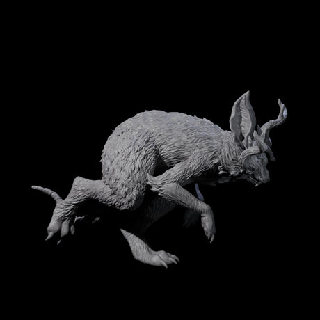 Bounding Jackalope A Miniature for Dungeons and Dragons, Pathfinder or other TTRPGs