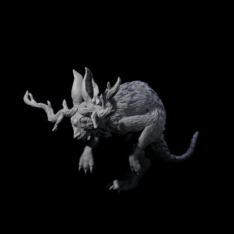 Bounding Jackalope A Miniature for Dungeons and Dragons, Pathfinder or other TTRPGs
