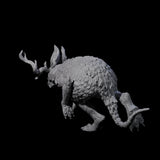 Bounding Jackalope A Miniature for Dungeons and Dragons, Pathfinder or other TTRPGs