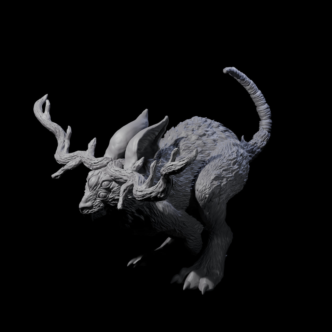 Bounding Jackalope B Miniature for Dungeons and Dragons, Pathfinder or other TTRPGs