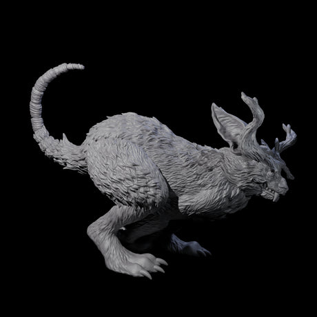 Bounding Jackalope B Miniature for Dungeons and Dragons, Pathfinder or other TTRPGs