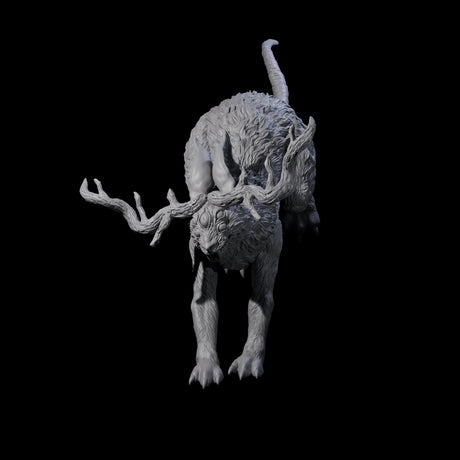 Bounding Jackalope C Miniature for Dungeons and Dragons, Pathfinder or other TTRPGs