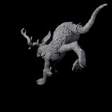 Bounding Jackalope C Miniature for Dungeons and Dragons, Pathfinder or other TTRPGs