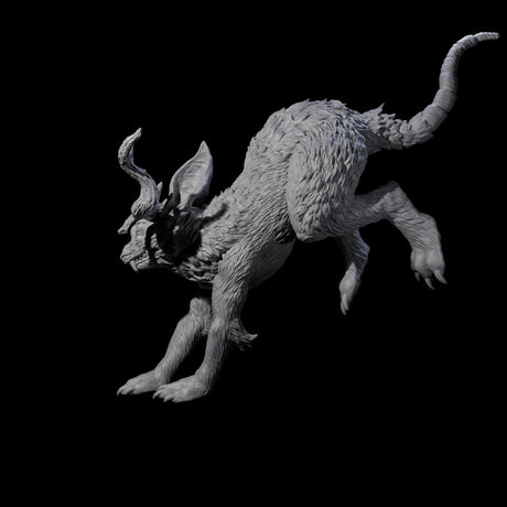 Bounding Jackalope C Miniature for Dungeons and Dragons, Pathfinder or other TTRPGs