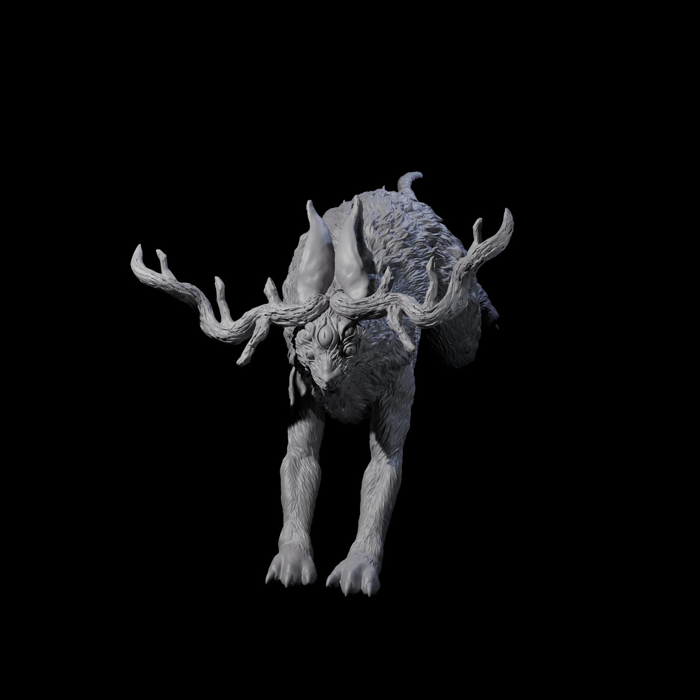 Bounding Jackalope D Miniature for Dungeons and Dragons, Pathfinder or other TTRPGs