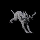 Bounding Jackalope D Miniature for Dungeons and Dragons, Pathfinder or other TTRPGs