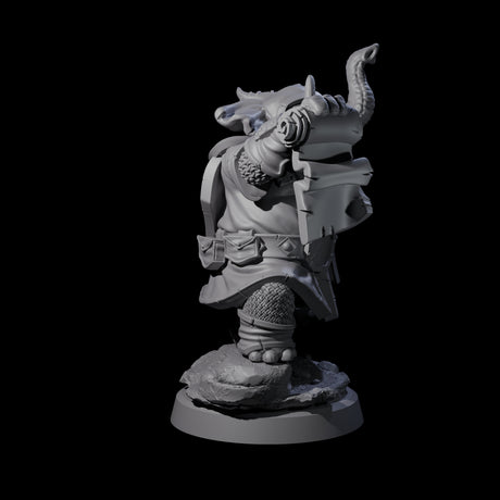 Bounty Hunter Loxodon Miniature for Dungeons and Dragons, Pathfinder or other TTRPGs