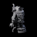 Bounty Hunter Loxodon Miniature for Dungeons and Dragons, Pathfinder or other TTRPGs