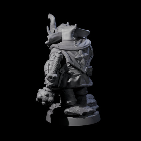 Bounty Hunter Loxodon Miniature for Dungeons and Dragons, Pathfinder or other TTRPGs