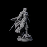 Brandishing Armoured Fighter Miniature for Dungeons and Dragons, Pathfinder or other TTRPGs